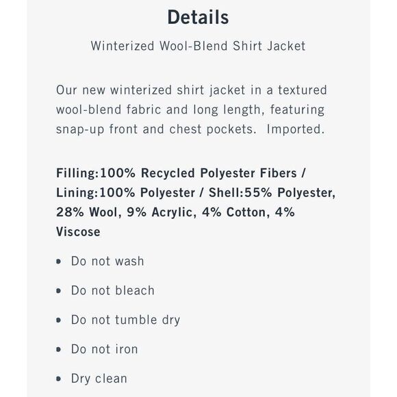 ABERCROMBIE & FITCH Womens Winterized Wool-Blend Shirt Jacket NEW $180 Brown M - Picture 2 of 16